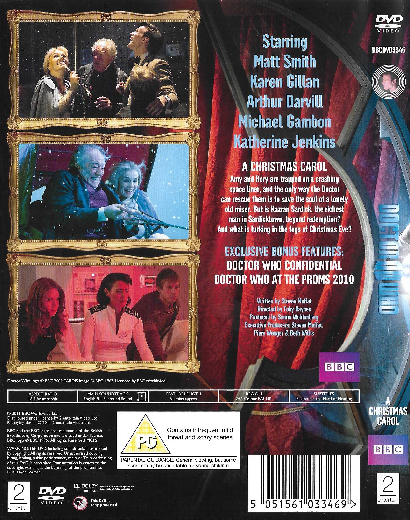 Picture of BBCDVD 3346 Doctor Who - A Christmas carol by artist Steven Moffat from the BBC records and Tapes library